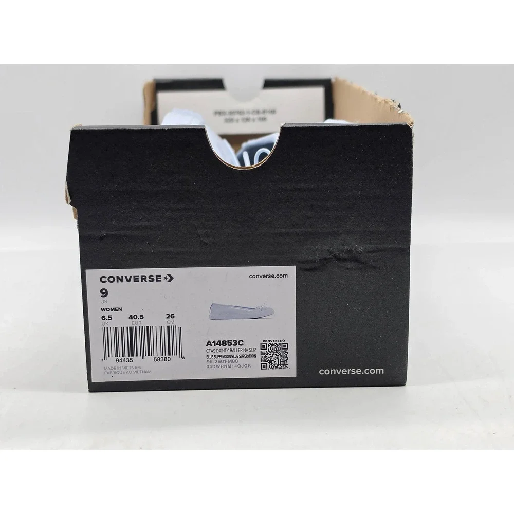 Converse CTAS Dainty Ballerina Shoes Women 9 Blue Patent Leather A14853C